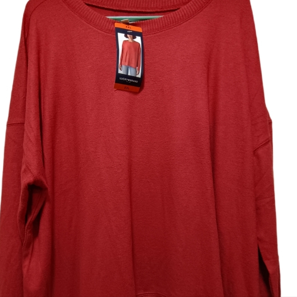 Lucky Brand Women's Vibrant Red Pullover - Picture 3 of 3